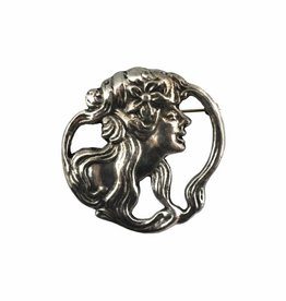 DTR Broche Art Nouveau vrouw Mucha