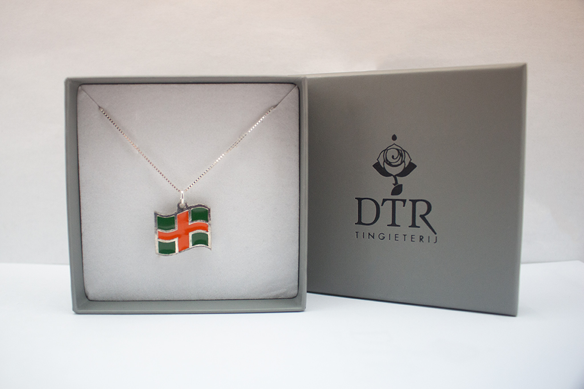 DTR Four Days Marches flag pendant with necklace