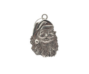 Silver Santa Head Charms