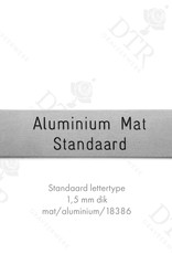 Name plate - Aluminium custom  size blanco