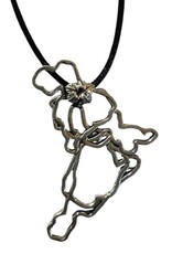 DTR Satin necklace with pewter pendant Four Days Marches route