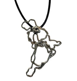 DTR Satin necklace with pewter pendant Four Days Marches route