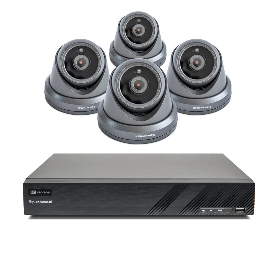 Beveiligingscamera set Premium Dome Zwart Sony 2MP Full Color Starlight Cmos
