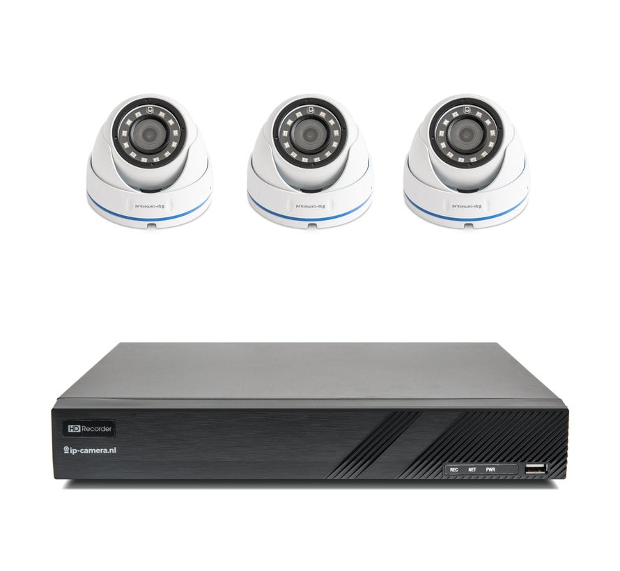 Beveiligingscamera set Basic Dome met Sony 2MP Cmos