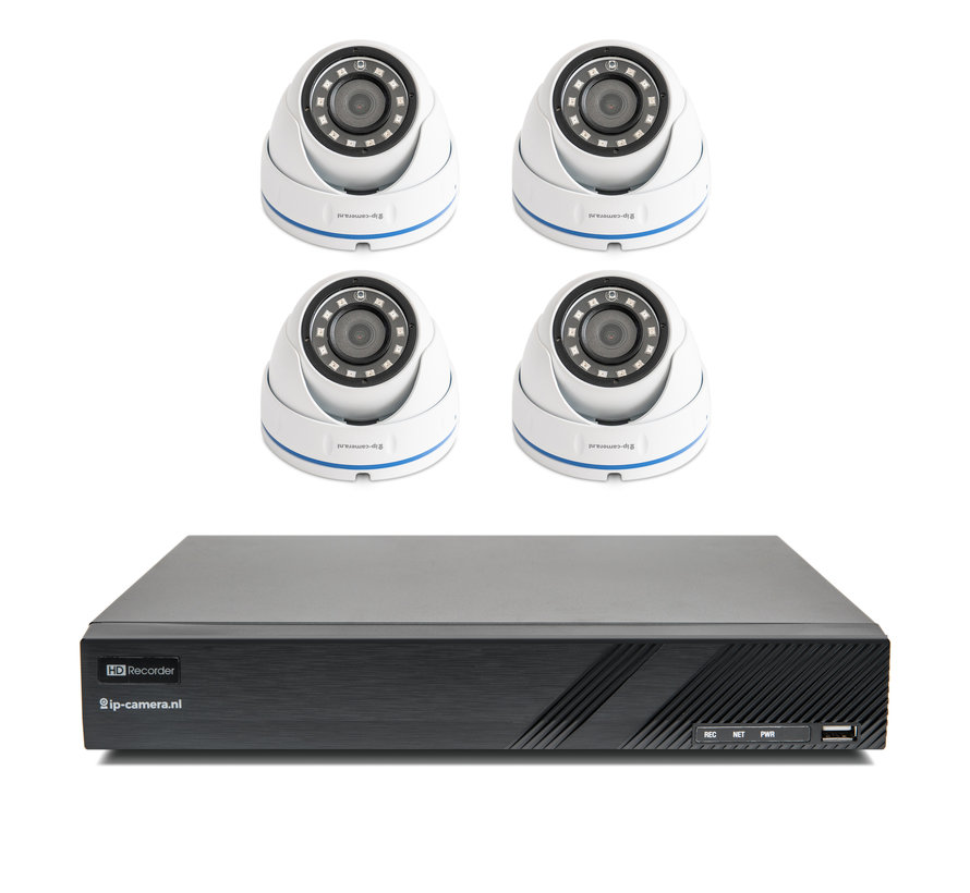 Beveiligingscamera set Basic Dome met Sony 2MP Cmos