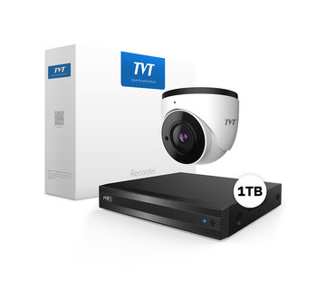 TVT2000 Starlight 2MP Dome Bewakingscamera set met geluidsopname