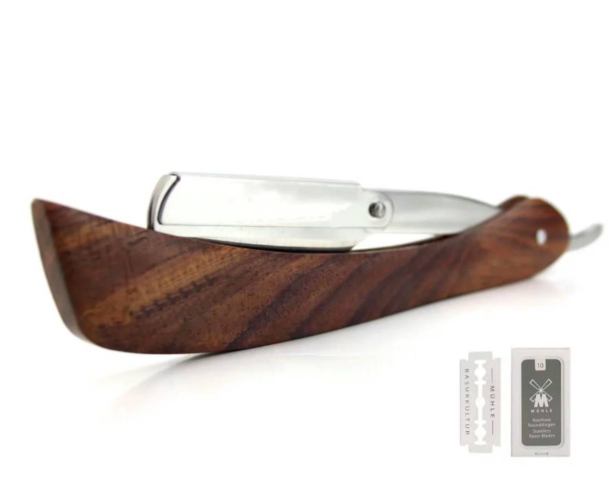 Novus Fumus Shavette Cut Throat Razor - Hout