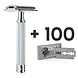 Shaver & Blades Classic scheermes plus 100 mesjes Shaver & Blades Classic scheermes plus 100 mesjes