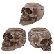 Novus Fumus Set van 3 theelicht houders in schedel vorm Novus Fumus Set van 3 theelicht houders in schedel vorm