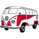 Volkswagen Volkswagen T1 Samba muurtattoo / muurstikker Volkswagen Volkswagen T1 Samba muurtattoo / muurstikker