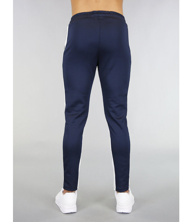 !OP=OP Navy Heren Joggingbroek met Witte Strepen