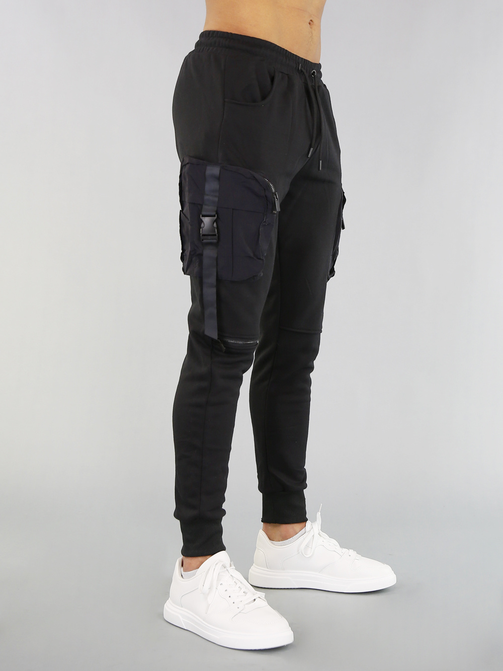 JustSun joggingbroek heren met rits zakken, blauw 08, L