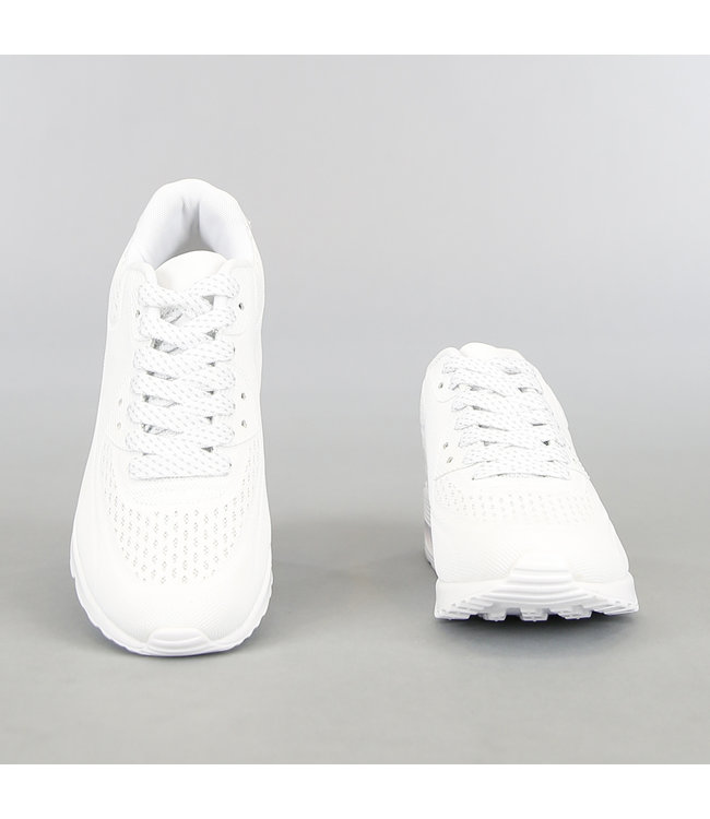 Basic Witte Heren Lucht Sneakers