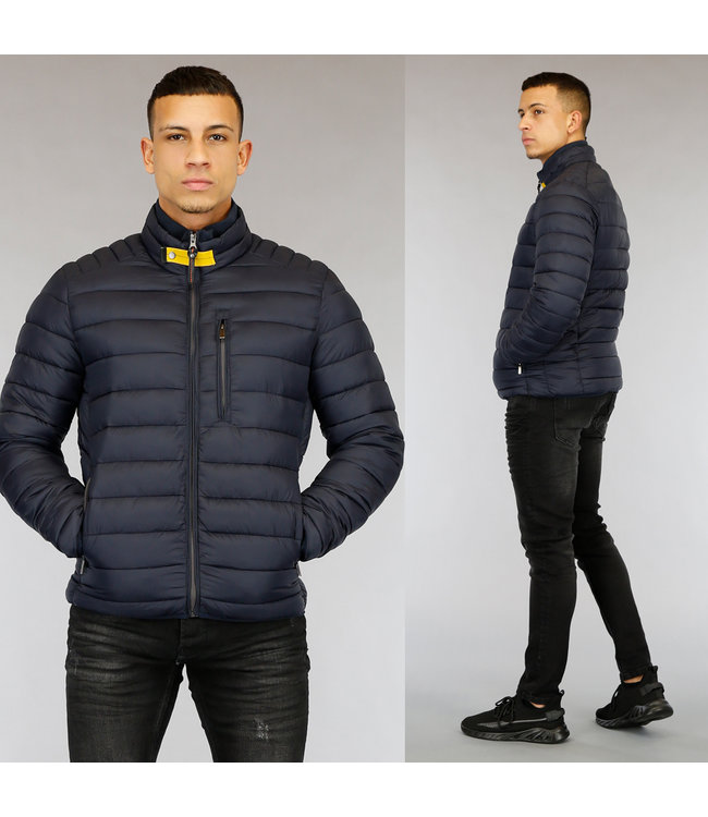 Donkerblauw Gewatteerd Heren Jack
