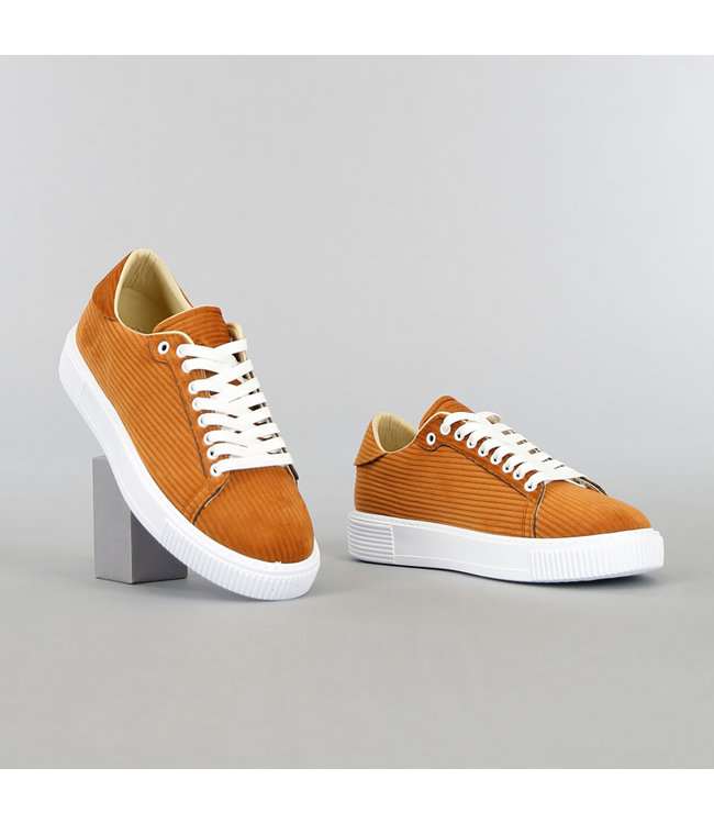 !OP=OP Bruine Heren Ribstof Sneakers