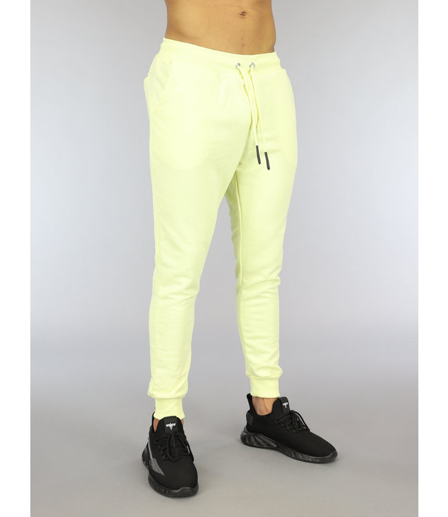Zachtgele Stretch Heren Joggingbroek met Zakken