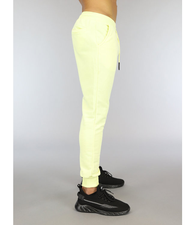 Zachtgele Stretch Heren Joggingbroek met Zakken