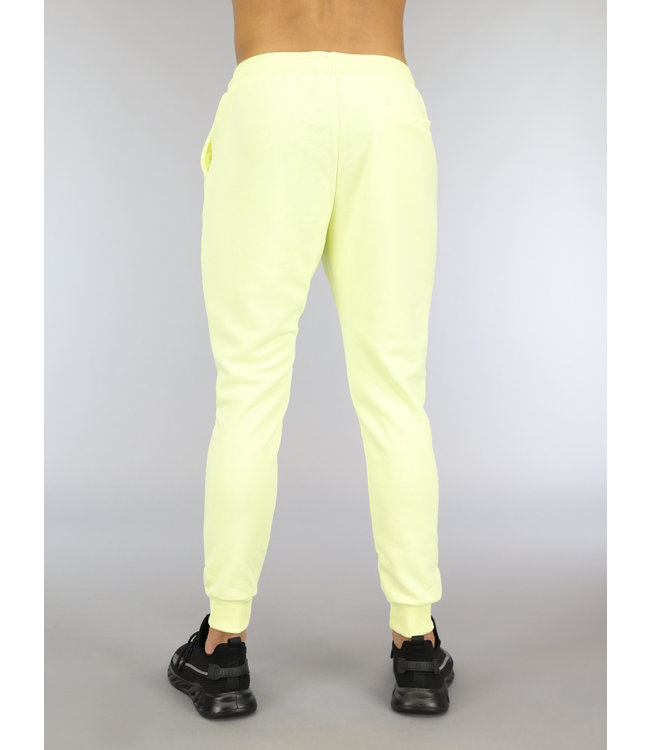 Zachtgele Stretch Heren Joggingbroek met Zakken