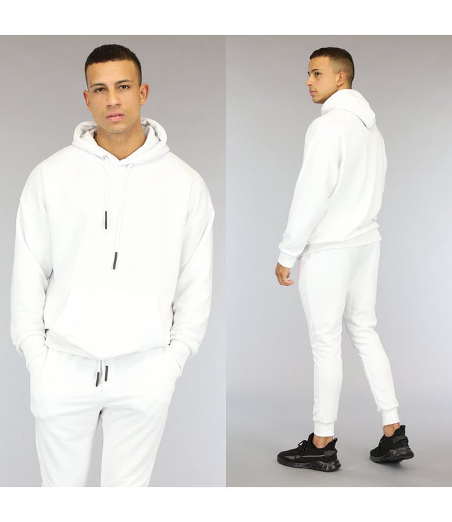 basic witte hoodie