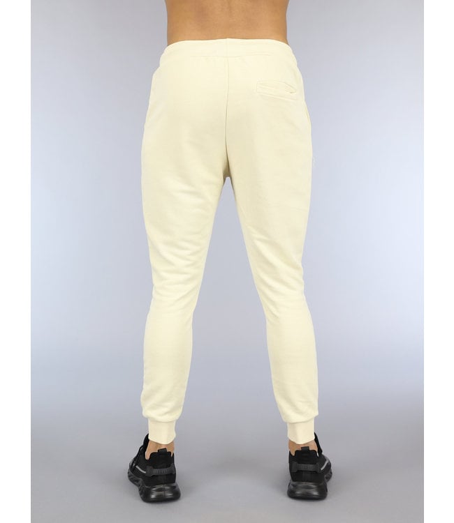 !OP=OP Beige Stretch Heren Joggingbroek met Zakken