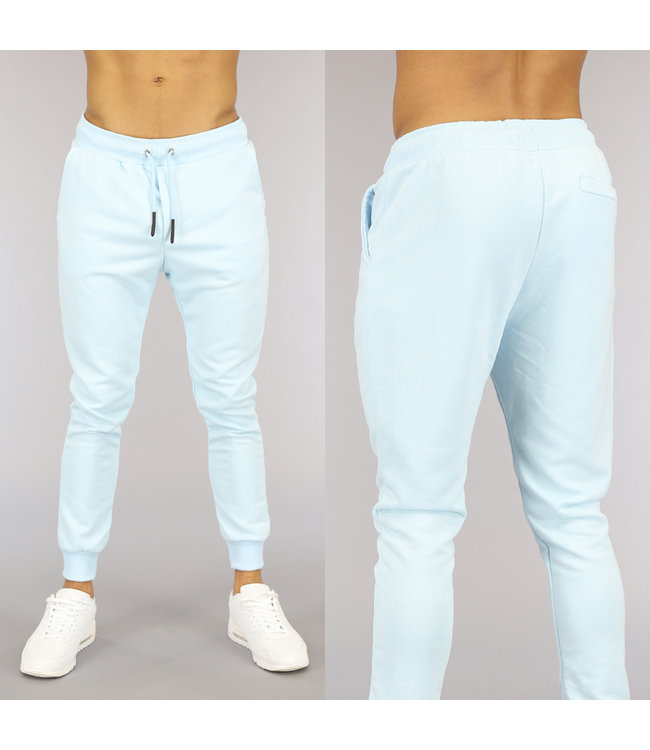 !OP=OP Lichtblauwe Stretch Heren Joggingbroek met Zakken