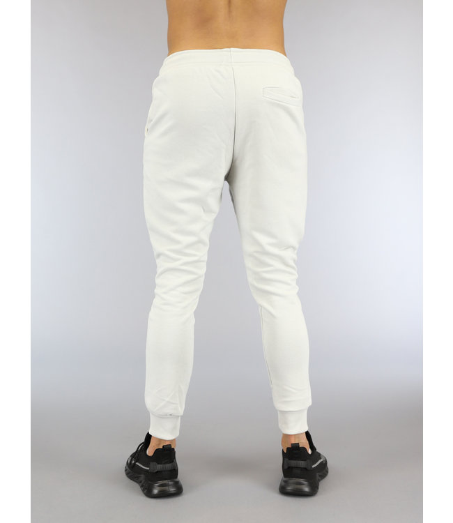 Lichtgrijze Stretch Heren Joggingbroek met Zakken