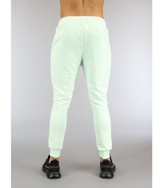 !OP=OP Mintgroene Stretch Heren Joggingbroek met Zakken