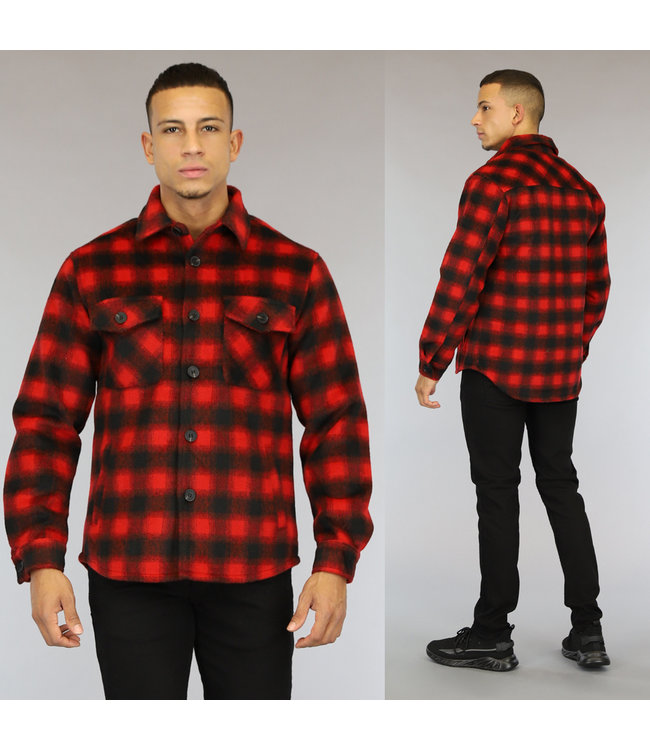 !OP=OP Rood Heren Houthakkers Overshirt