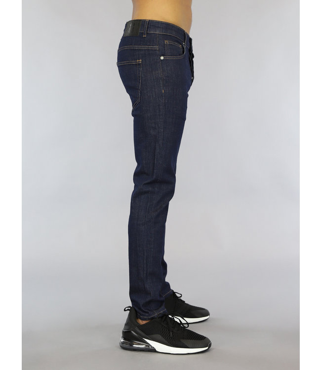 !OP=OP Donkerblauwe Old Look Slim Fit Heren Jeans