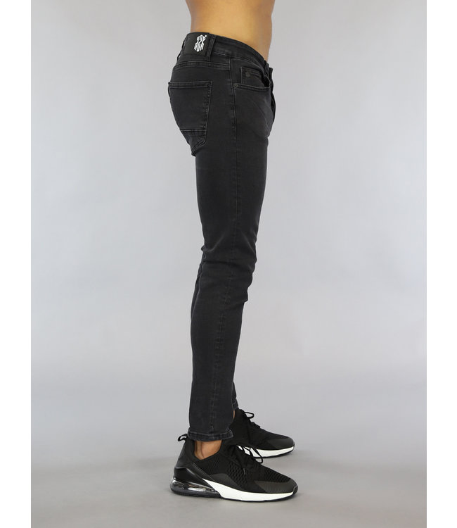 !OP=OP Basic Zwarte Heren Skinny Jeans met Wassing