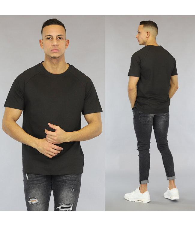 !OP=OP Basic Zwart Loose-Fit Heren T-Shirt