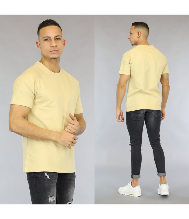 !OP=OP Basic Beige Loose-Fit Heren T-Shirt