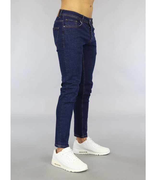 !OP=OP Basic Donkerblauwe Slim Fit Heren Jeans