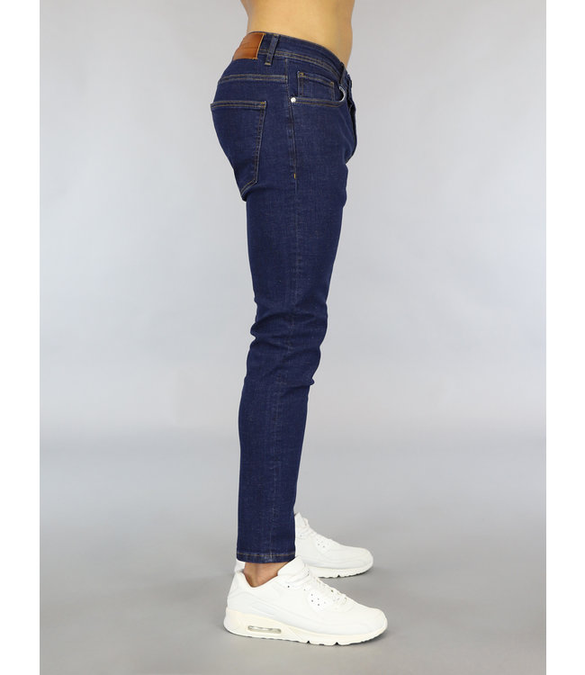 !OP=OP Basic Donkerblauwe Slim Fit Heren Jeans