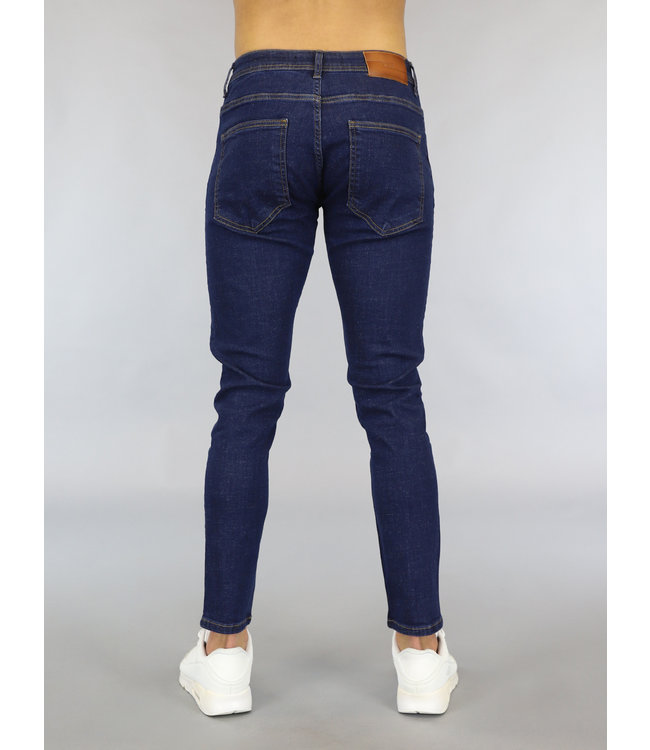 !OP=OP Basic Donkerblauwe Slim Fit Heren Jeans