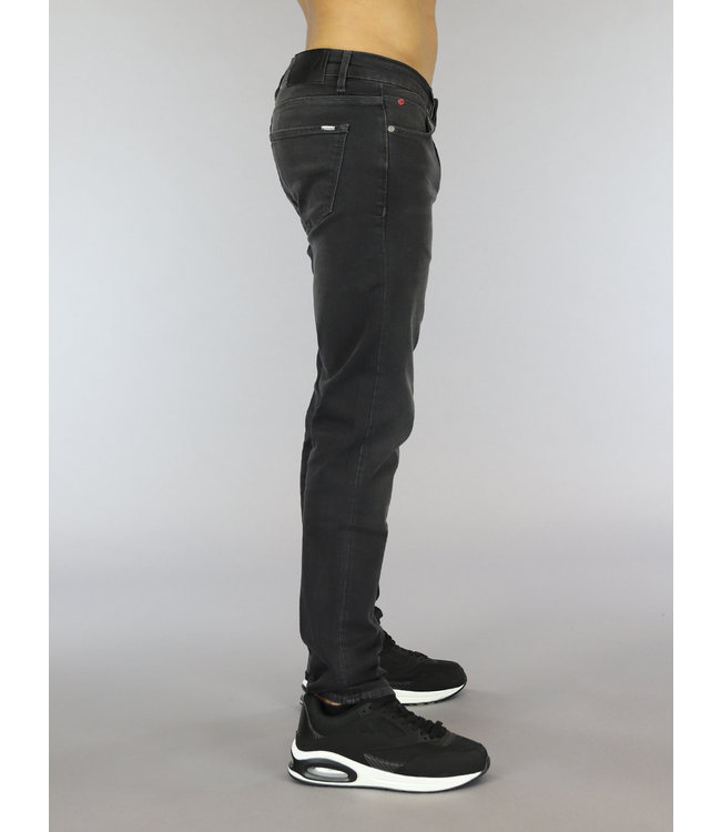 !OP=OP Basic Antraciet Slim Fit Heren Jeans