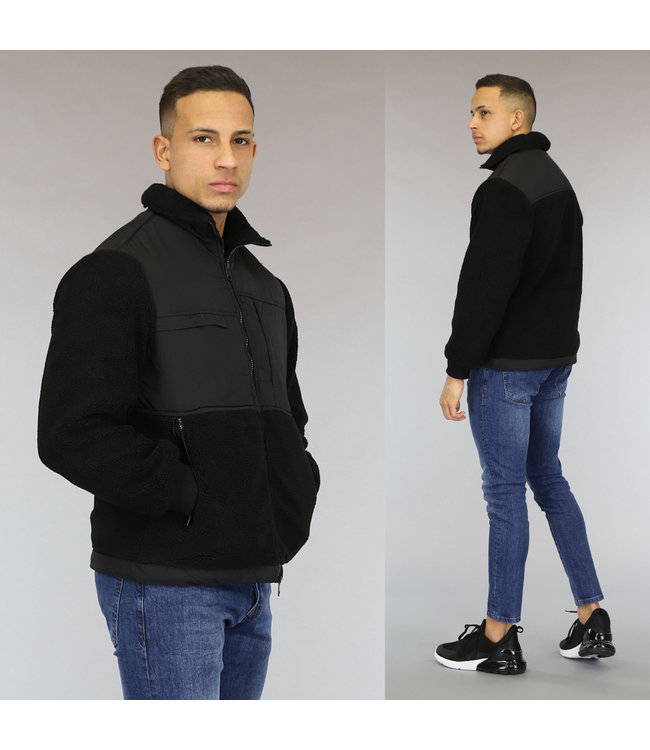Zwart Oversized Heren Teddy Jack