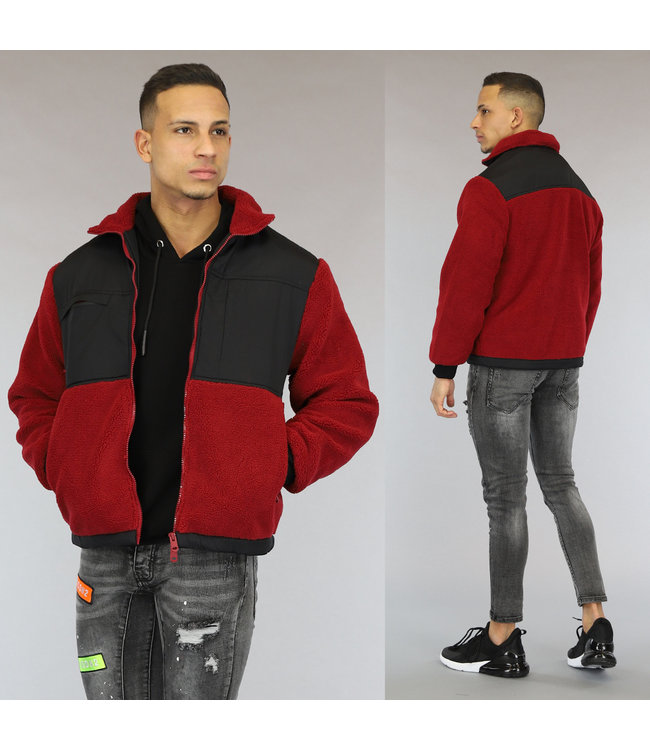 Rood/Zwart Oversized Heren Teddy Jack