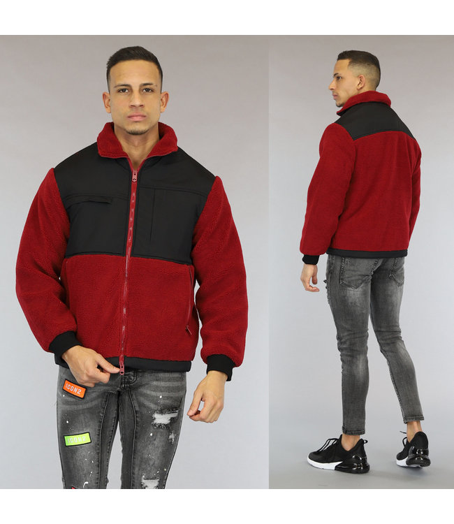 Rood/Zwart Oversized Heren Teddy Jack