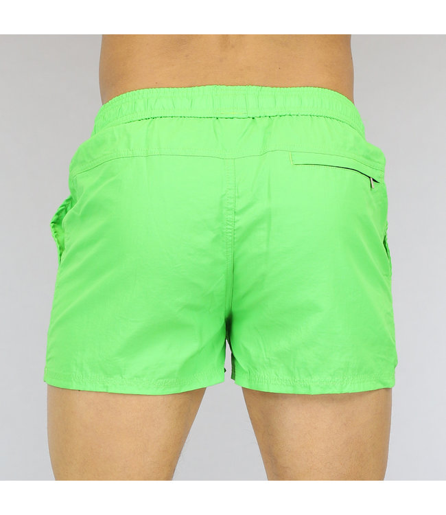 Basic Groene Korte Heren Zwembroek