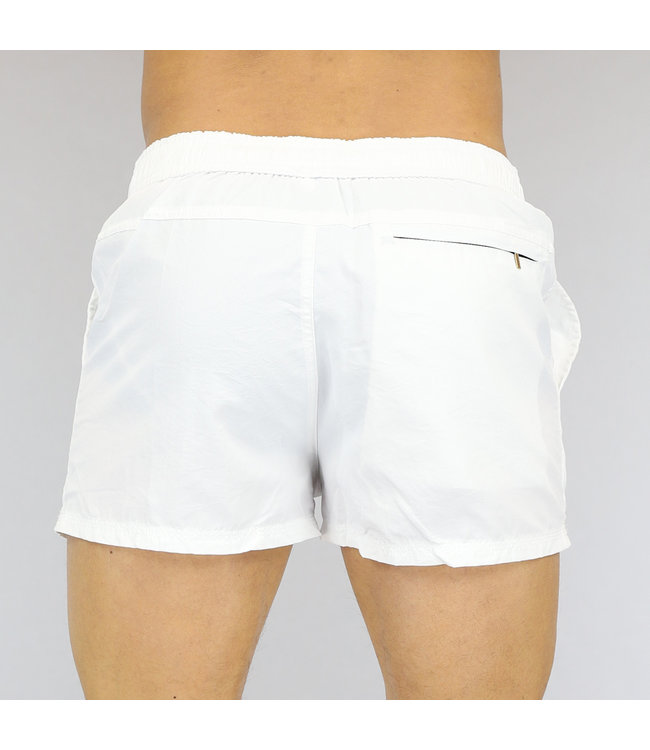 Basic Witte Korte Heren Zwembroek