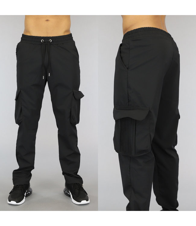 Zwarte Heren Cargo Streetwear Broek