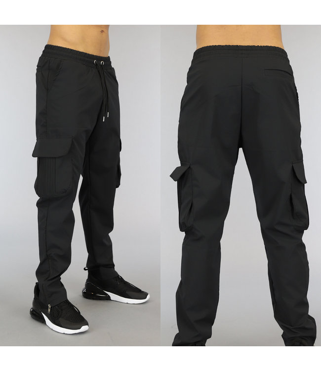 Zwarte Heren Cargo Streetwear Broek