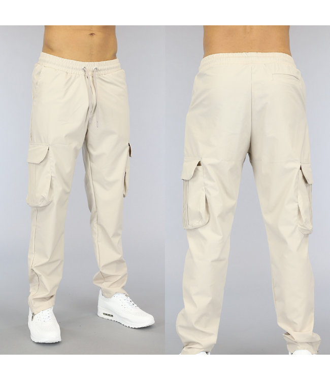 Beige Heren Cargo Streetwear Broek