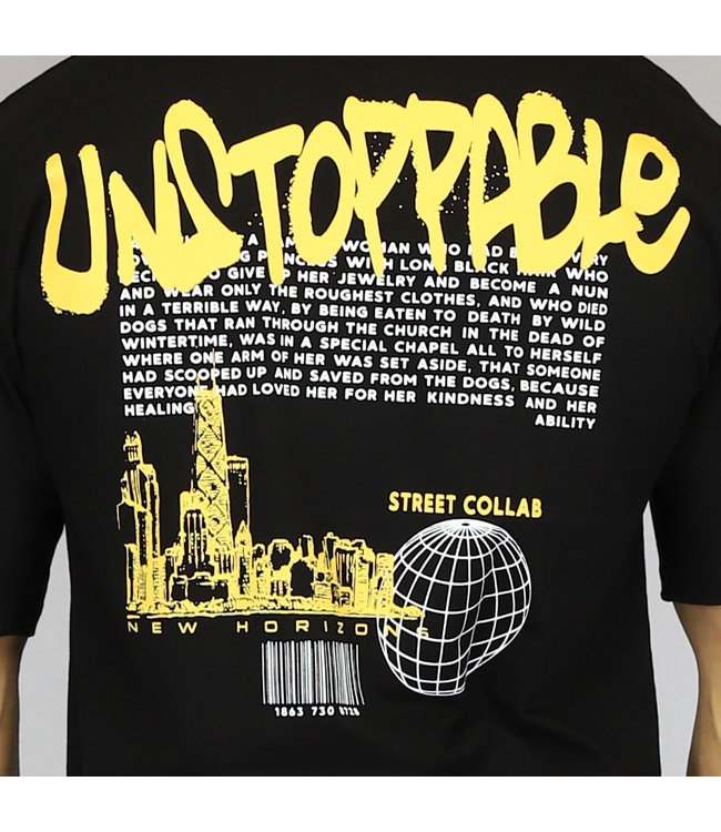 Zwart Unstoppable Heren T-Shirt