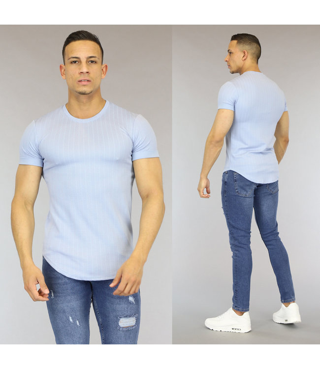 T shirt heren blauw sale