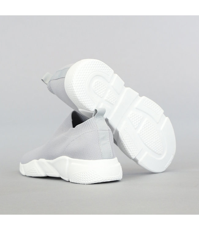 Grijze Heren Instap Sock Sneakers