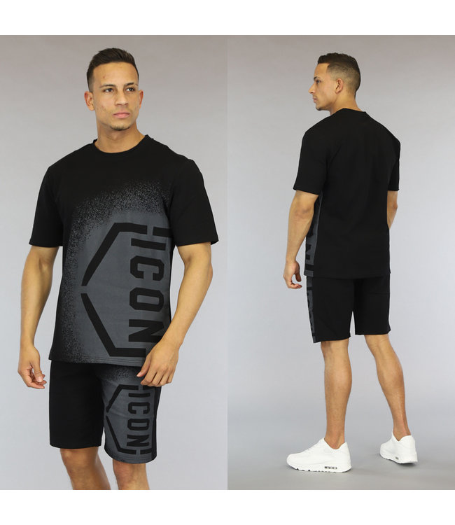 Zwarte Heren Icon Short Set