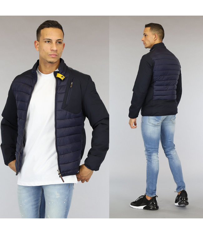 Sportief Donkerblauw Gewatteerd Heren Jack