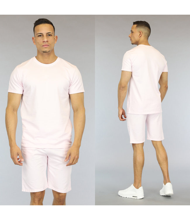 !OP=OP Basic Lichtroze Loose-Fit Heren Short Set